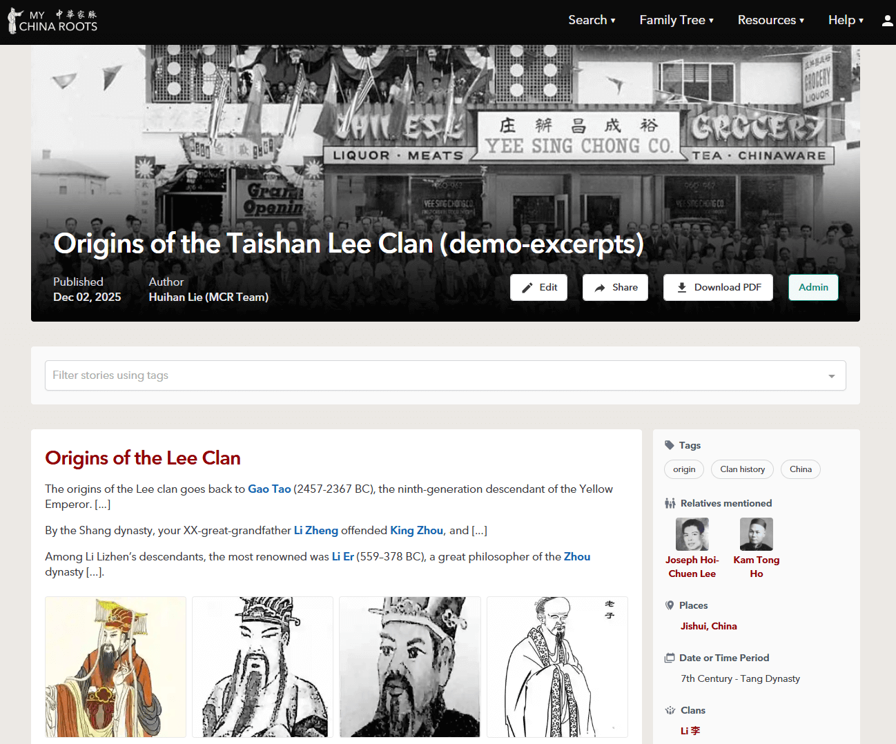 View Sample: Origins of the Taishan Lee Clan